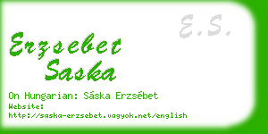 erzsebet saska business card