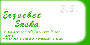 erzsebet saska business card